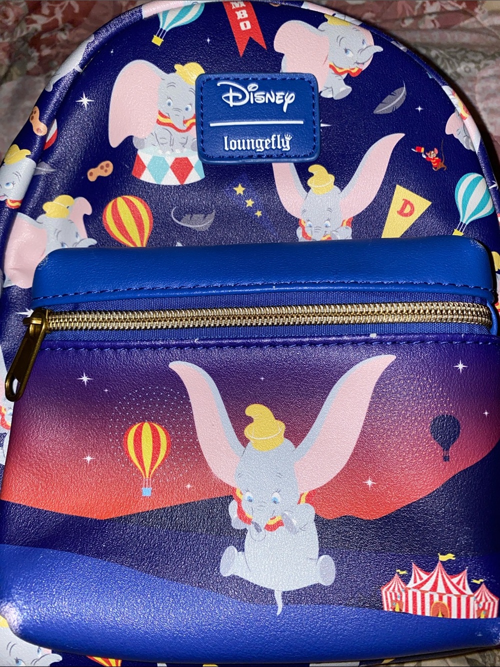Disney x Loungefly Dumbo Navy Mini Backpack - Picture 2 of 10